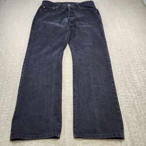 Vintage Levis 501 Jeans Men 34x32 *READ Black Denim Straight Leg Button Fly